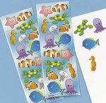 Tropical Sealife Stickers - 1 sheet