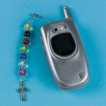 Colours of Faith Beaded Mobile Phone Charm  - 1 item