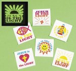 Jesus is the light GID tattoos - 12 pack