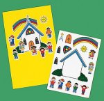 Build a Church Sticker Sheet - Sunday school 12 sheets