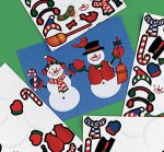 Make a Snowman Sticker Craft - Christmas 12 Pack