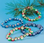 Christmas Fimo Bracelets - 4 pack