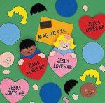 Jesus Loves Me magnet craft - 12 pack