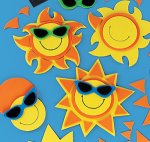 Smiley face sun magnet craft - 12 pack