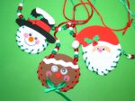 Christmas pouch necklaces - 3 pack