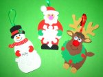 Christmas hanging ornament craft - 3 pack