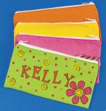 Neon Canvas Pencil Cases - 4 Pack