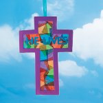 He Lives Acetate Cross Craft - 12 Pack