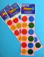 Iridescent Smiley Face Stickers - 1 sheet