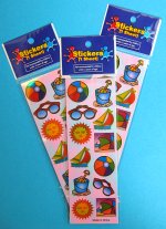 Iridescent Beach Fun Stickers - 1 sheet