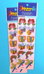 Iridescent Garden Bugs Stickers  - 1 sheet