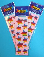 Iridescent Stars Stickers - 1 sheet