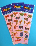 Iridescent Reptile Stickers - 1 sheet