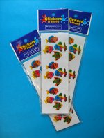 Iridescent Rainbow Fish Stickers - 1 sheet