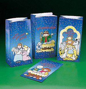 Happy Birthday Jesus paper bags - pack of 12