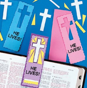 Christian craft - "He Lives" bookmark craft - 12 pack