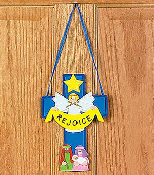 Christmas Craft - Nativity cross door hanger craft - 12 pack