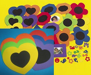 Foam Heart Frames with Self Adhesive Shapes - 6 Pack