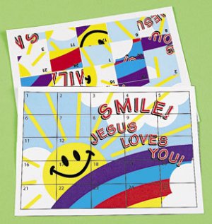Sunday School Sticker 12 Pack - Scrambles "Jesus Loves You"