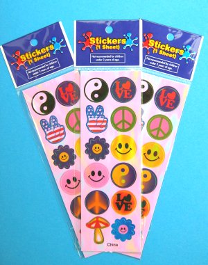 Iridescent 60s Stickers - 1 sheet