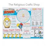 Happy Birthday Jesus Activity Sheets: Pack of 8