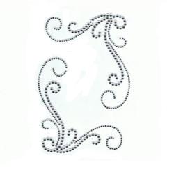 Self adhesive diamond rhinestone crafts gems border swirl (7)