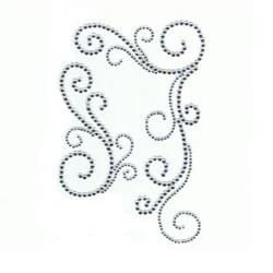 Self adhesive diamond rhinestone crafts gems border swirl (8)
