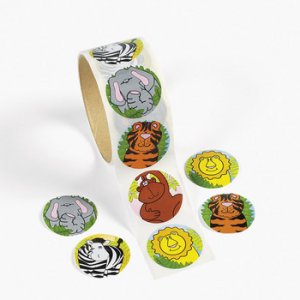 Jungle Animal Stickers:  50 stickers