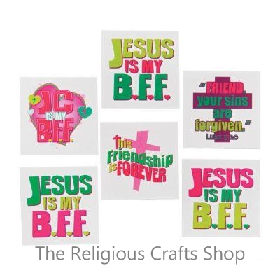 Jesus is My BFF Tattoos:  Pack of 12