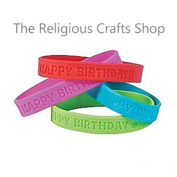 Happy Birthday Rubber Bracelet:  1 unit