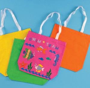 Neon Canvas Tote bags:  4 pack