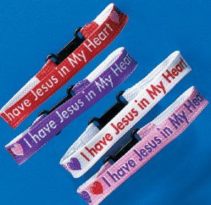 Jesus in my heart friendship bracelets:  12 pack