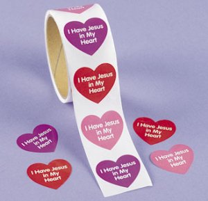 Jesus in my heart stickers: pack of 50