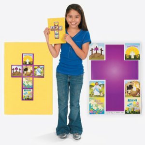 Make an Easter Cross Scene Stickers:  12 Pack