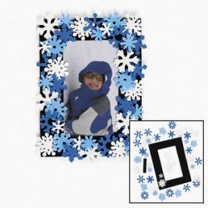 Snowflake Foam Frame Craft:  1 unit