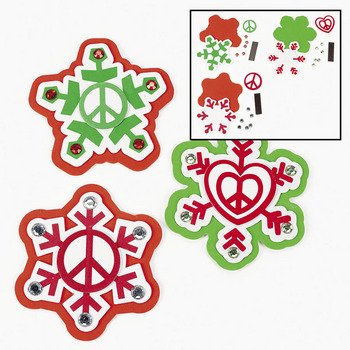 Christmas Peace on Earth Magnet Craft:  12 pack