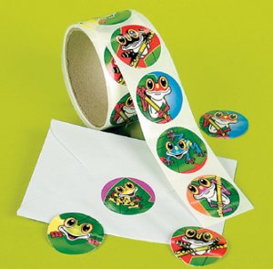 Funky Frog Stickers:  50 stickers