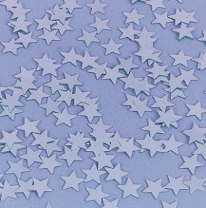 Silver star confetti:  5g bag