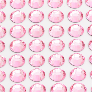 Self adhesive pink craft crystals