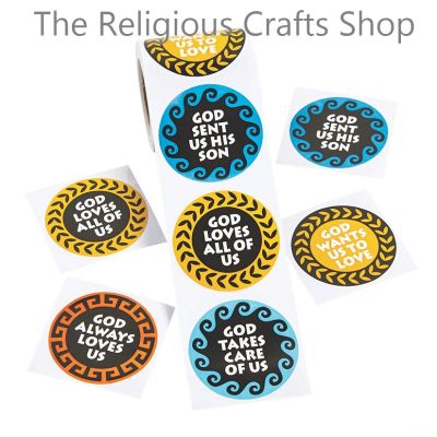 Inspirational Message Medal Style Stickers: pack of 50