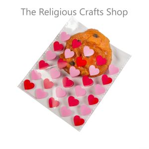 Hearts Sealable Plastic Gift Bag: Pack of 10