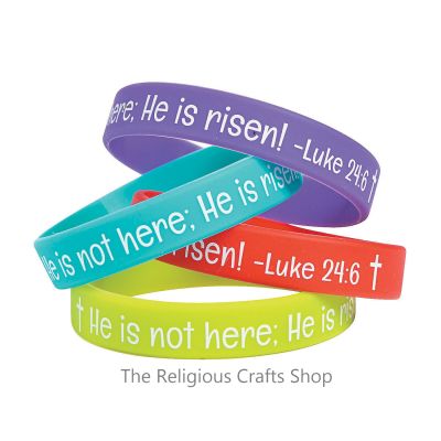 Easter He is Risen Rubber Bracelet: 1 item